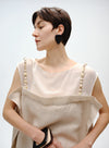 Linen Beaded Slip Dress