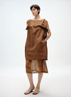 Linen Beaded Slip Dress