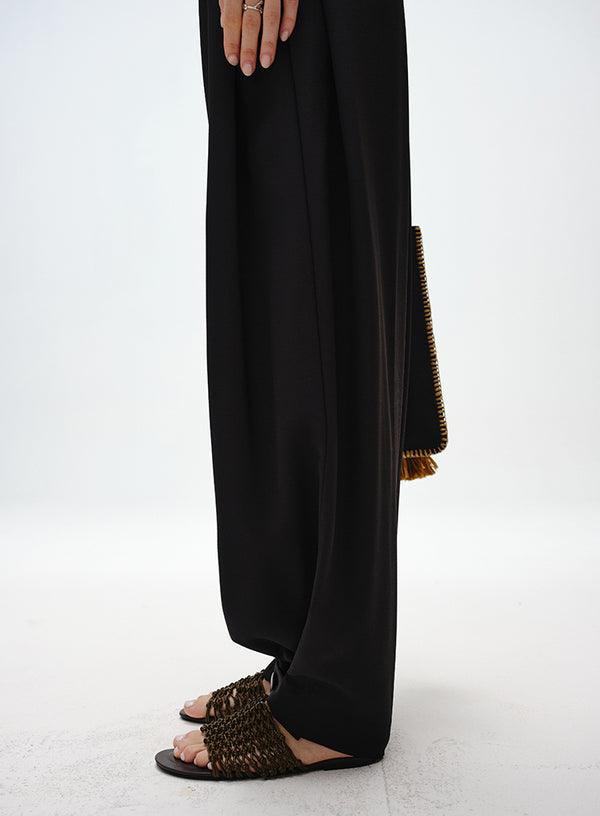 Pleated Adjustable Cuff Trousers