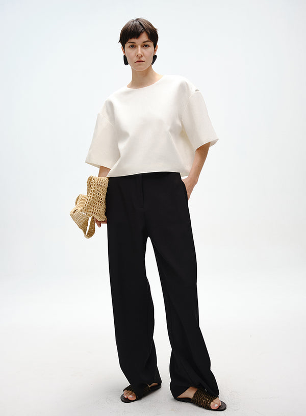 Pleated Adjustable Cuff Trousers