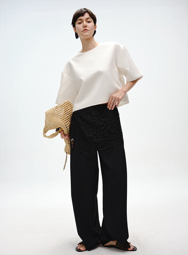 Cropped Linen Tee