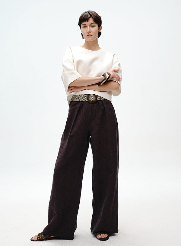 Summer Linen Wide-Leg Pants