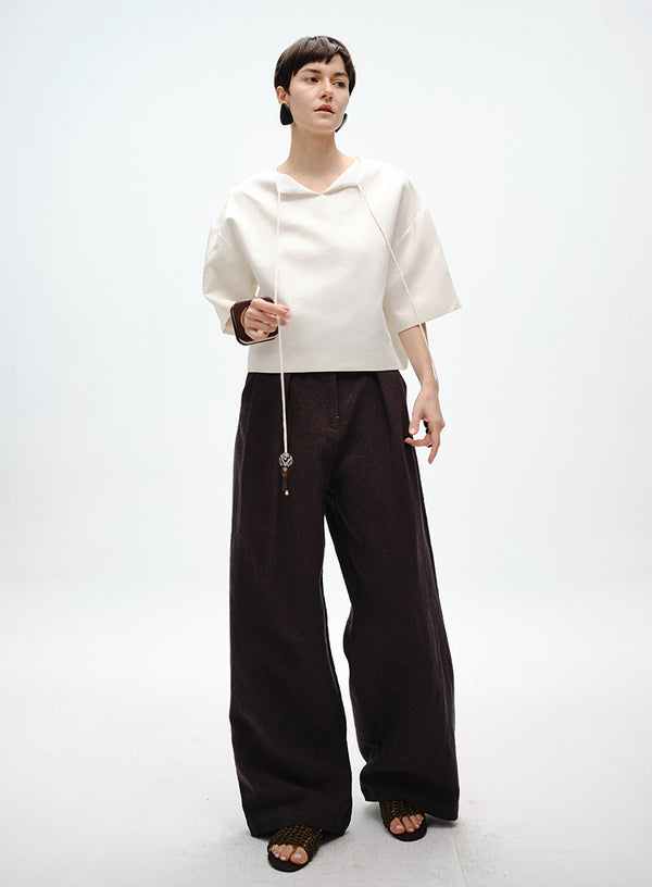 Summer Linen Wide-Leg Pants