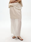 Sheer Layered Midi Skirt