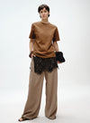 Layered Wrap Tie Mini Skirt