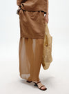 Sheer Layered Midi Skirt