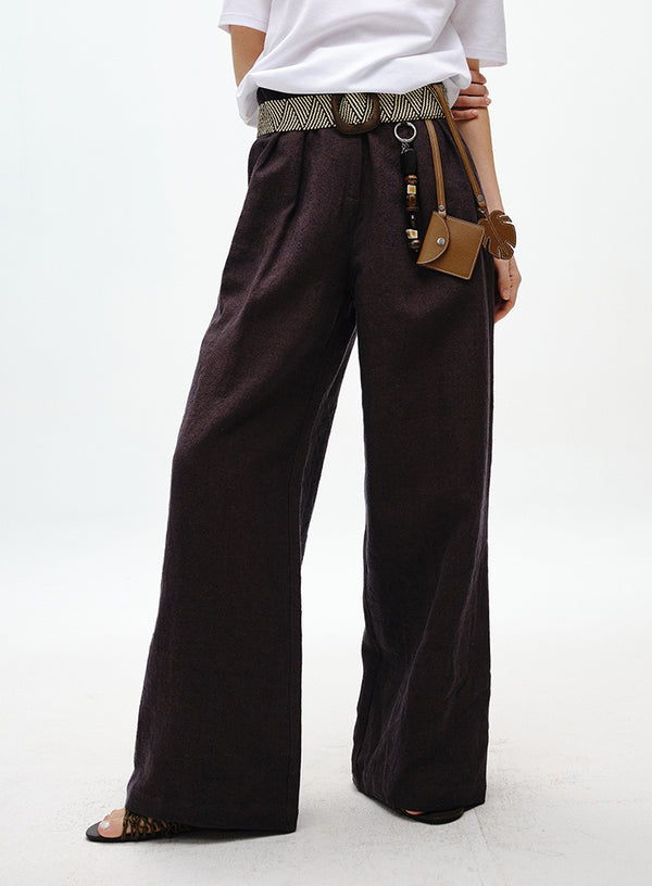 Summer Linen Wide-Leg Pants