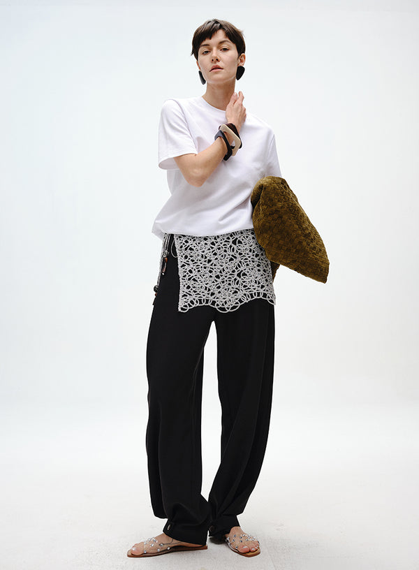 Layered Wrap Tie Mini Skirt