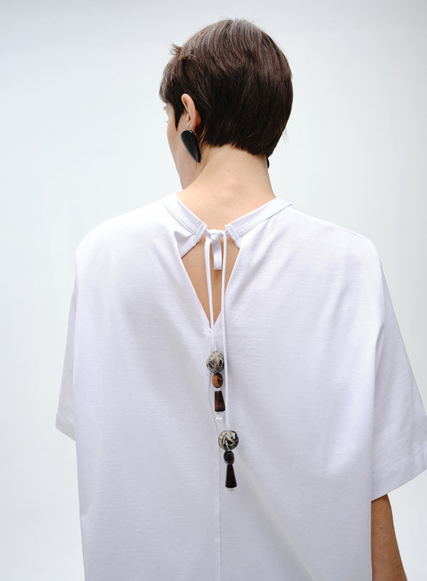 Wood Pendant Cotton Tee