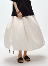 Linen Bubble Hem Skirt