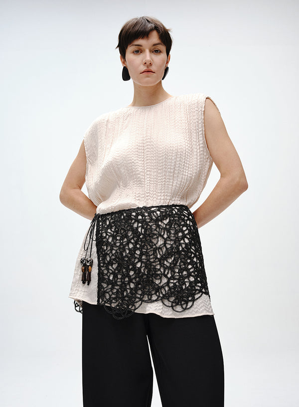 Layered Wrap Tie Mini Skirt