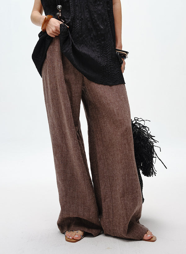 Summer Linen Wide-Leg Pants