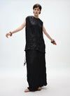 Pleated Skirt with Wooden Pendant
