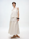 Linen Bubble Hem Skirt