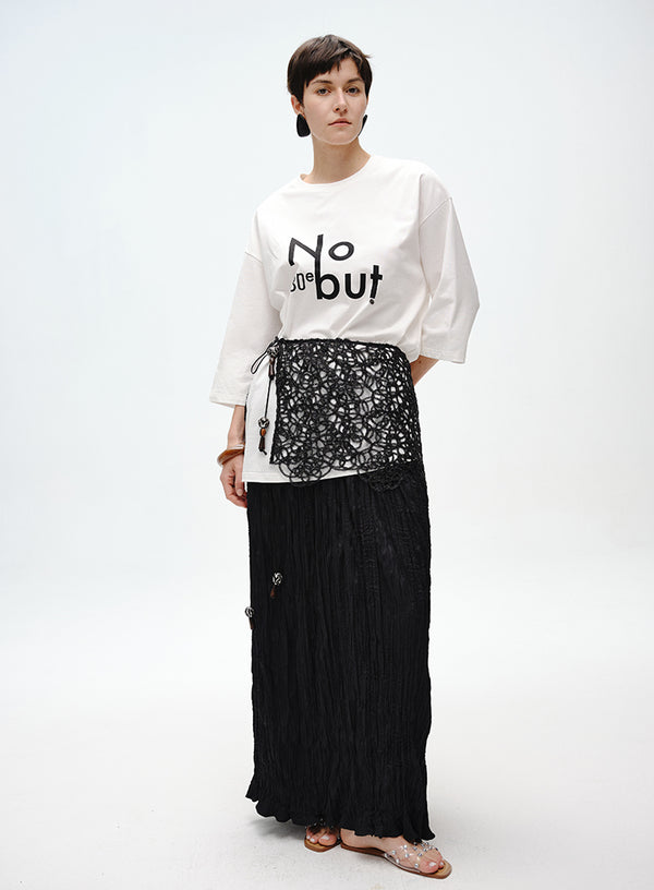 Layered Wrap Tie Mini Skirt