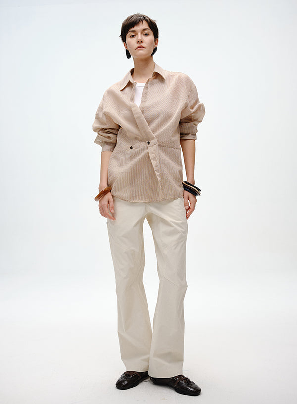 Classic Belted Shirt with Twist