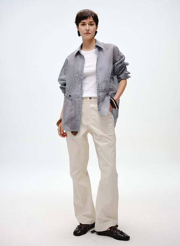 Classic Belted Shirt with Twist
