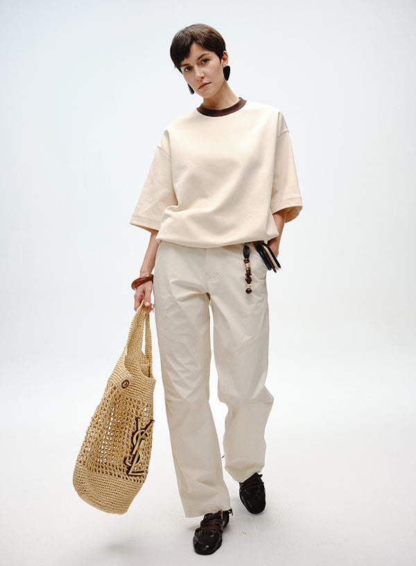 Casual Patchwork Short Sleeve Tee