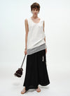 Flared Waist-Chain Skirt