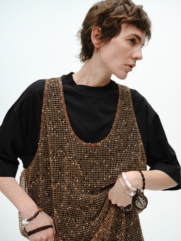 Mesh Two-Piece T-Shirt Dress