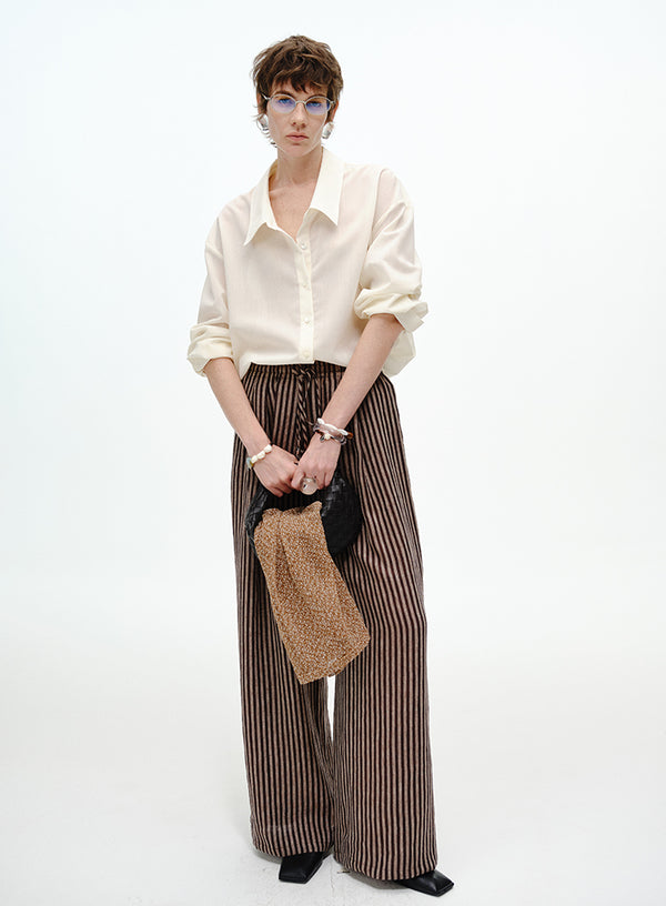 Breathable Oversized Collared Blouse