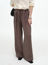 Striped Wide-Leg Linen Trousers