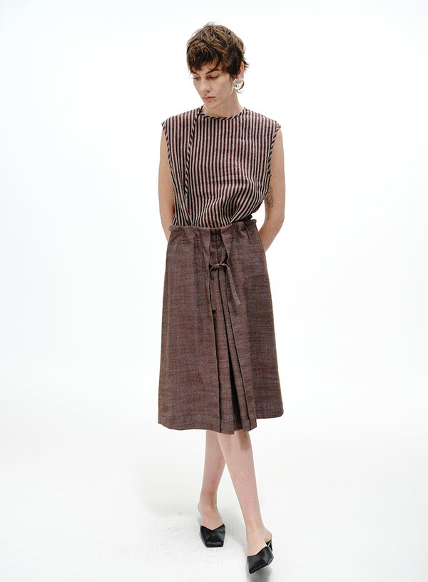 Linen Stripe Sleeveless Top