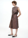 Linen A-Line Midi Skirt