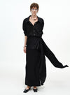 Elegant High-Slit Tail Skirt
