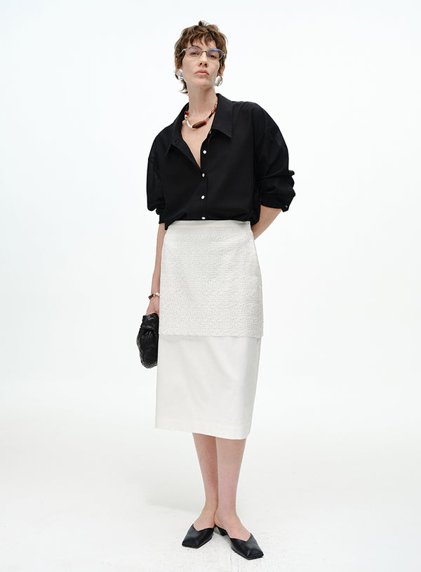 Breathable Oversized Collared Blouse