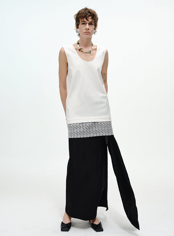 Elegant High-Slit Tail Skirt