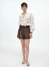 Denim-Style Linen Shorts