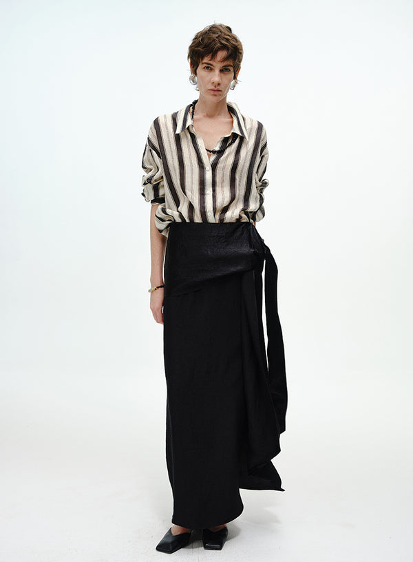 Ramie Button-Down Shirt