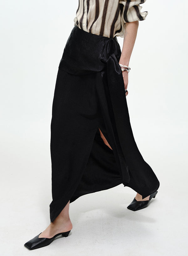 Elegant High-Slit Tail Skirt