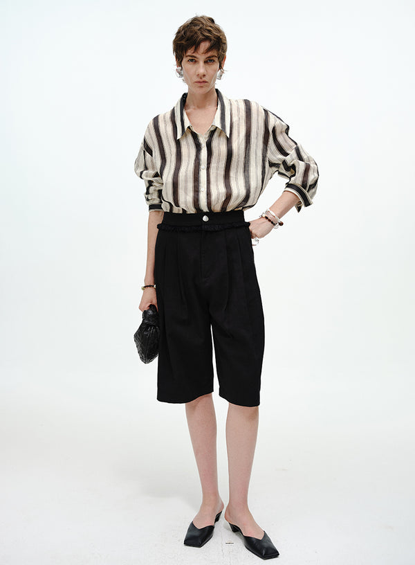 Effortless Linen Mid-Length Shorts