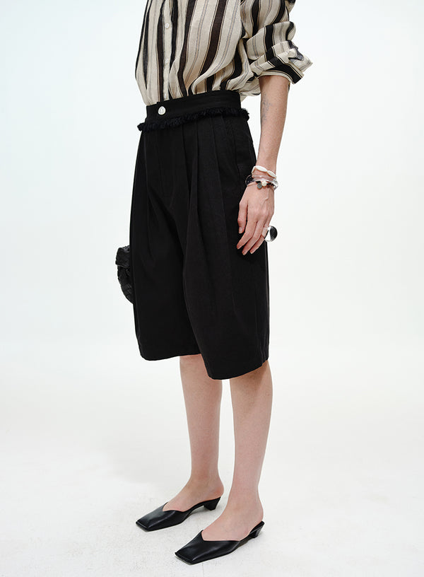 Effortless Linen Mid-Length Shorts