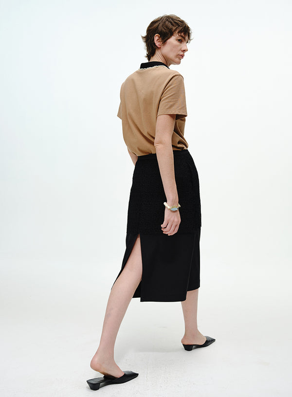 Layered Lace Pencil Skirt