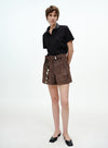 Denim-Style Linen Shorts