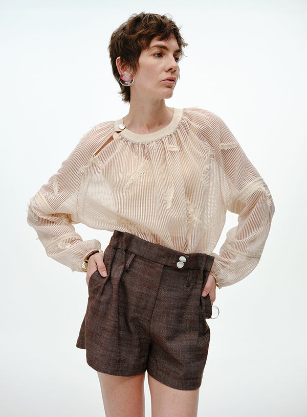 Embroidered Dramatic Blouse