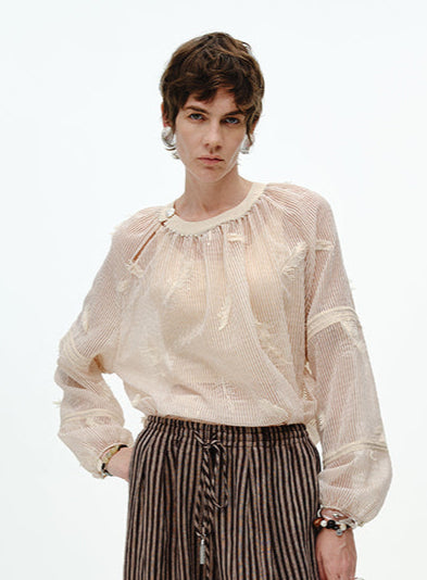 Embroidered Dramatic Blouse