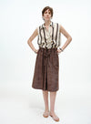 Linen A-Line Midi Skirt