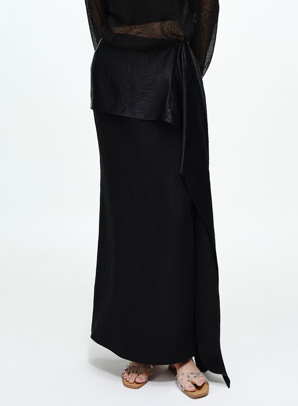 Elegant High-Slit Tail Skirt