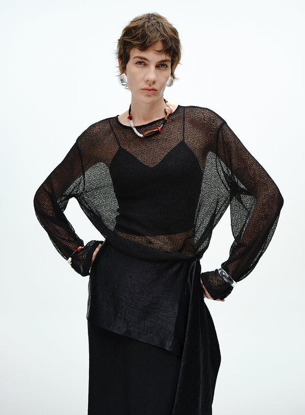 Elegant Sheer Top Tee