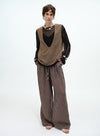 V-Neck Lace-Knit Vest Top