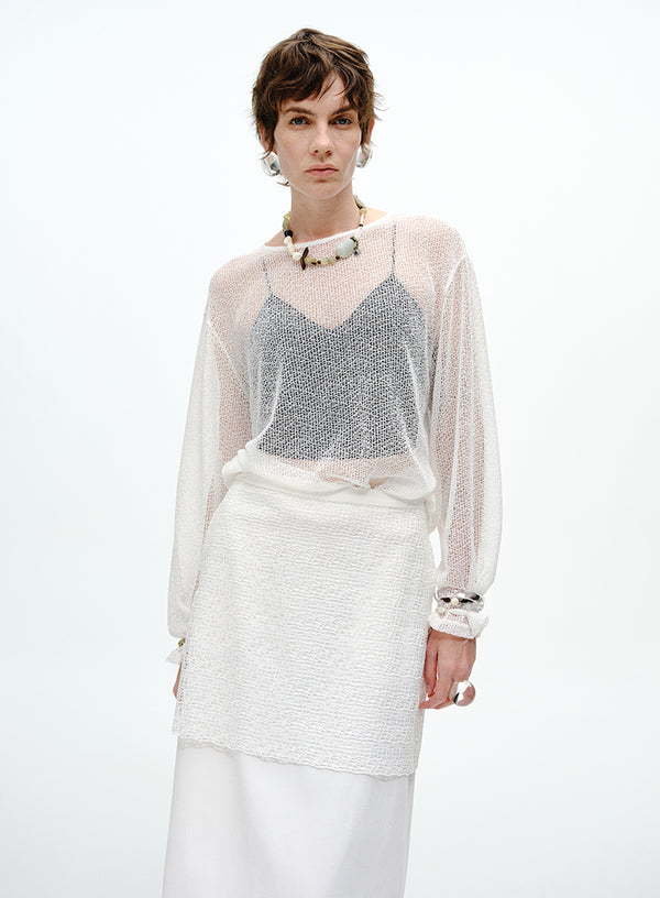 Elegant Sheer Top Tee