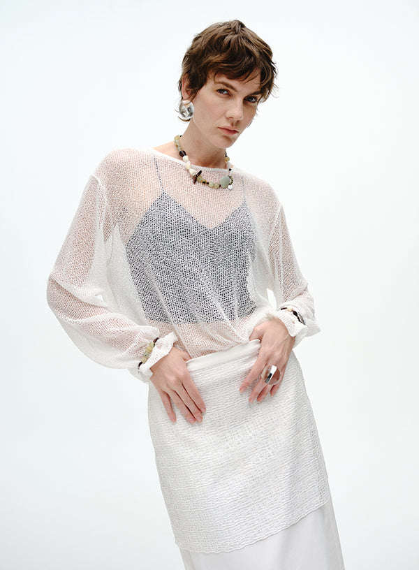 Elegant Sheer Top Tee