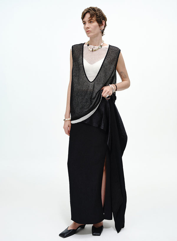 V-Neck Lace-Knit Vest Top