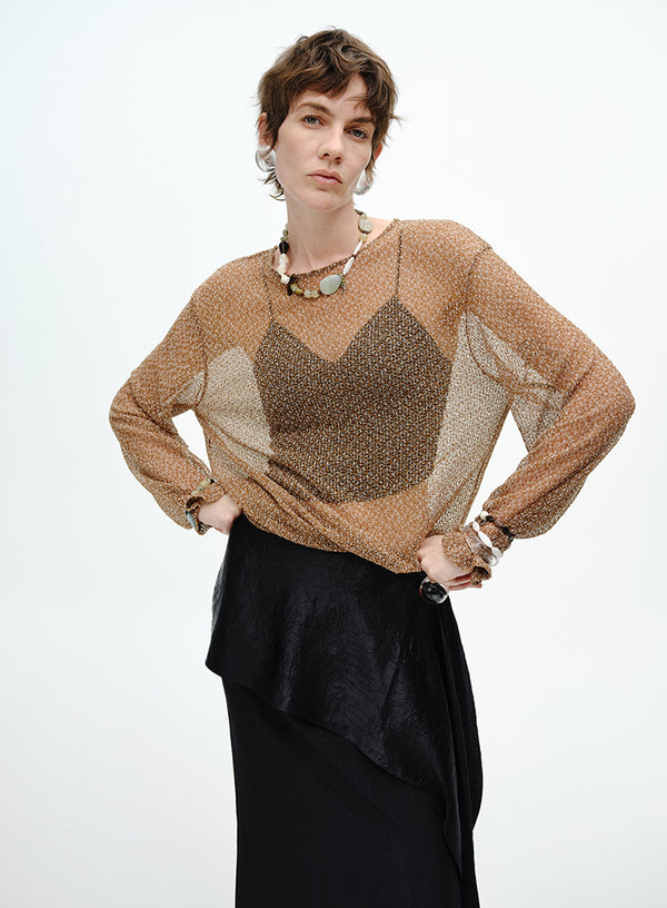 Elegant Sheer Top Tee