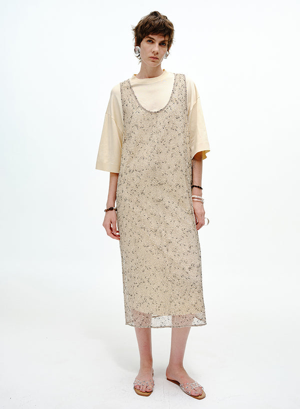 Mesh Two-Piece T-Shirt Dress
