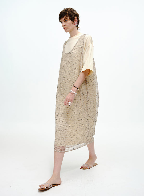 Mesh Two-Piece T-Shirt Dress
